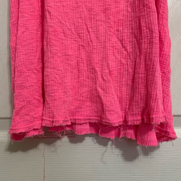 Sundry Barbie pink ribbed modal blend tank top - Picture 6 of 9